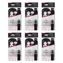 Hollywood Fashion Secrets Hip Hugger Adjustable Belt No Buckle Black Pack of 6