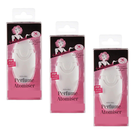 Hollywood Fashion Secrets Perfume Atomiser Refillable Travel Spray Bottle Pack of 3