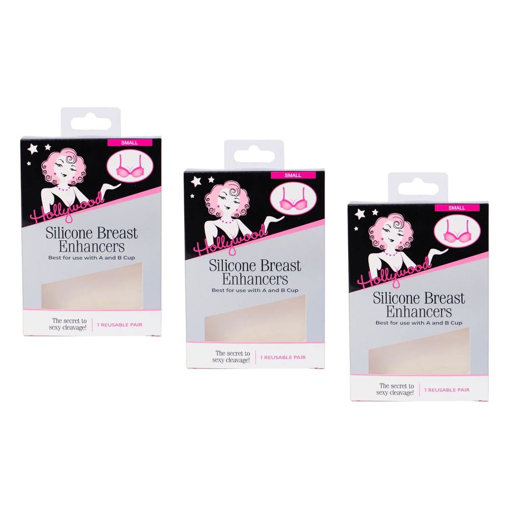 Hollywood Fashion Secrets Silicone Breast Enhancers Small Push Up Inserts Pack of 3
