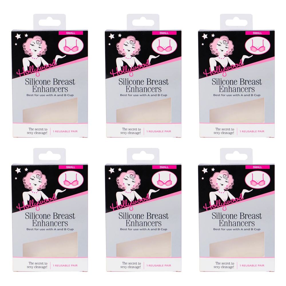 Hollywood Fashion Secrets Silicone Breast Enhancers Small Push Up Inserts Pack of 6