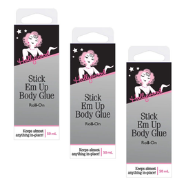 Hollywood Fashion Secrets Stick Em Up Body Glue Roll On 50ml Pack of 3