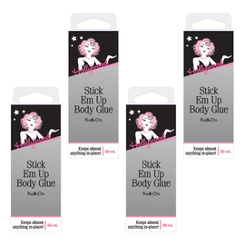 Hollywood Fashion Secrets Stick Em Up Body Glue Roll On 50ml Pack of 4