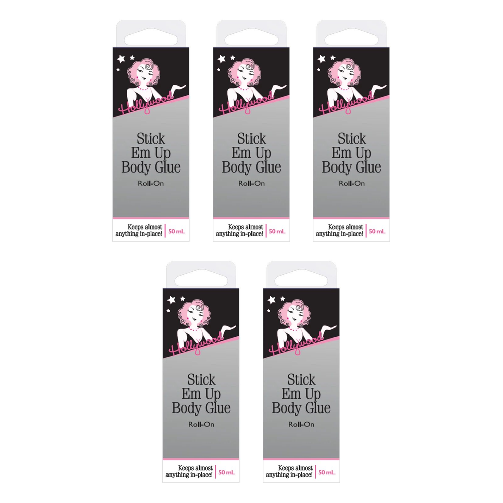Hollywood Fashion Secrets Stick Em Up Body Glue Roll On 50ml Pack of 5