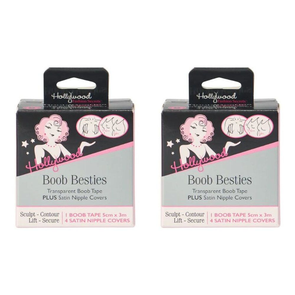 Hollywood Fashion Secrets Boob Besties Breast Tape Nipple Covers Set Pack of 2
