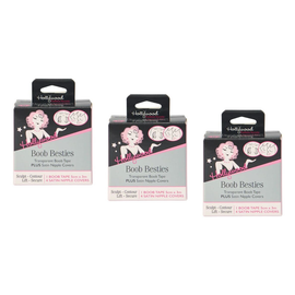 Hollywood Fashion Secrets Boob Besties Breast Tape Nipple Covers Set Pack of 3