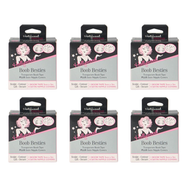 Hollywood Fashion Secrets Boob Besties Breast Tape Nipple Covers Set Pack of 6