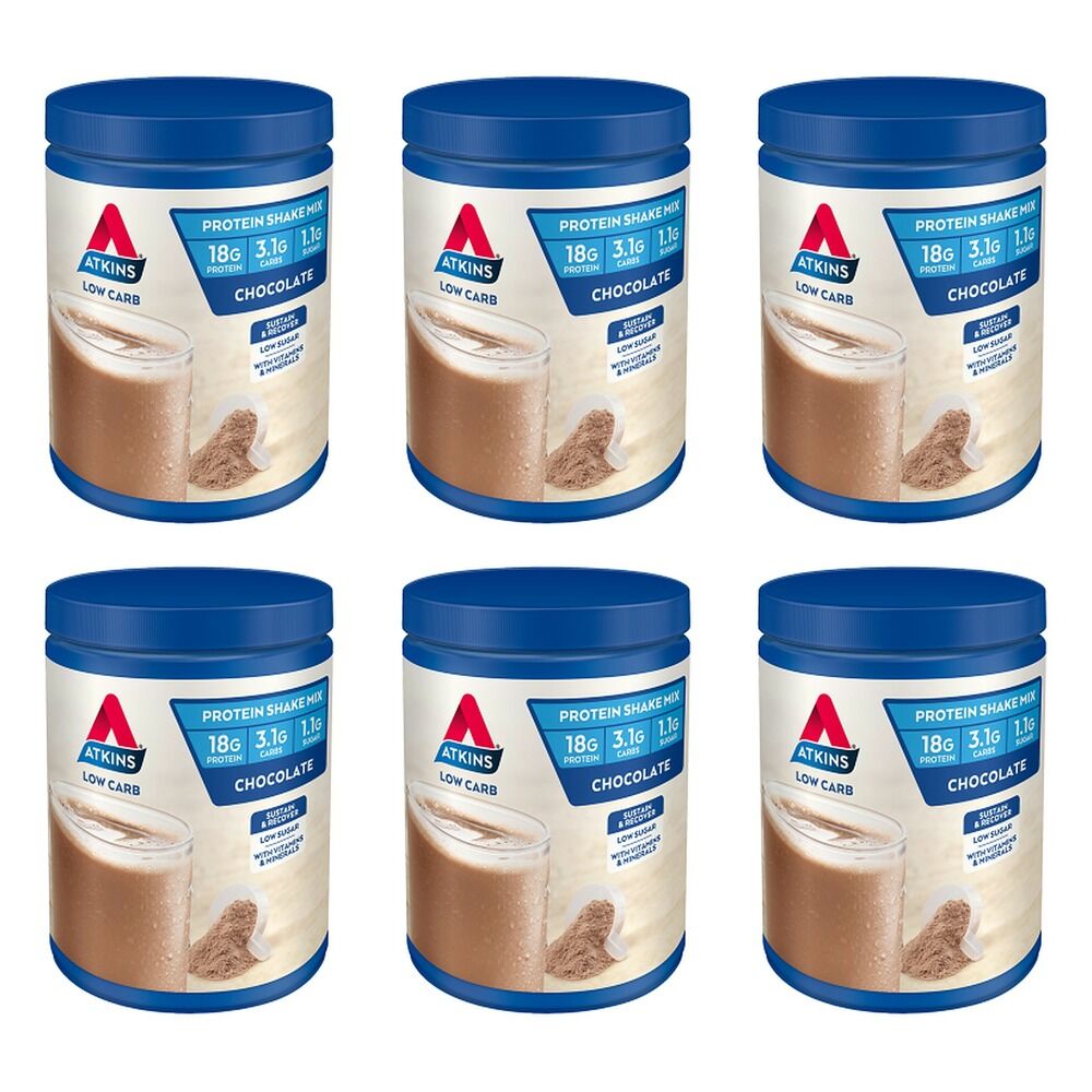 Atkins Low Carb Shake Mix Chocolate 330g x 2 Bundle of 6
