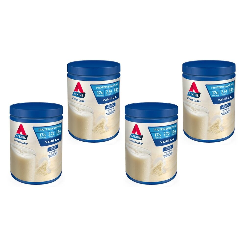 Atkins Low Carb Shake Mix Vanilla 310g x 2 Bundle of 4