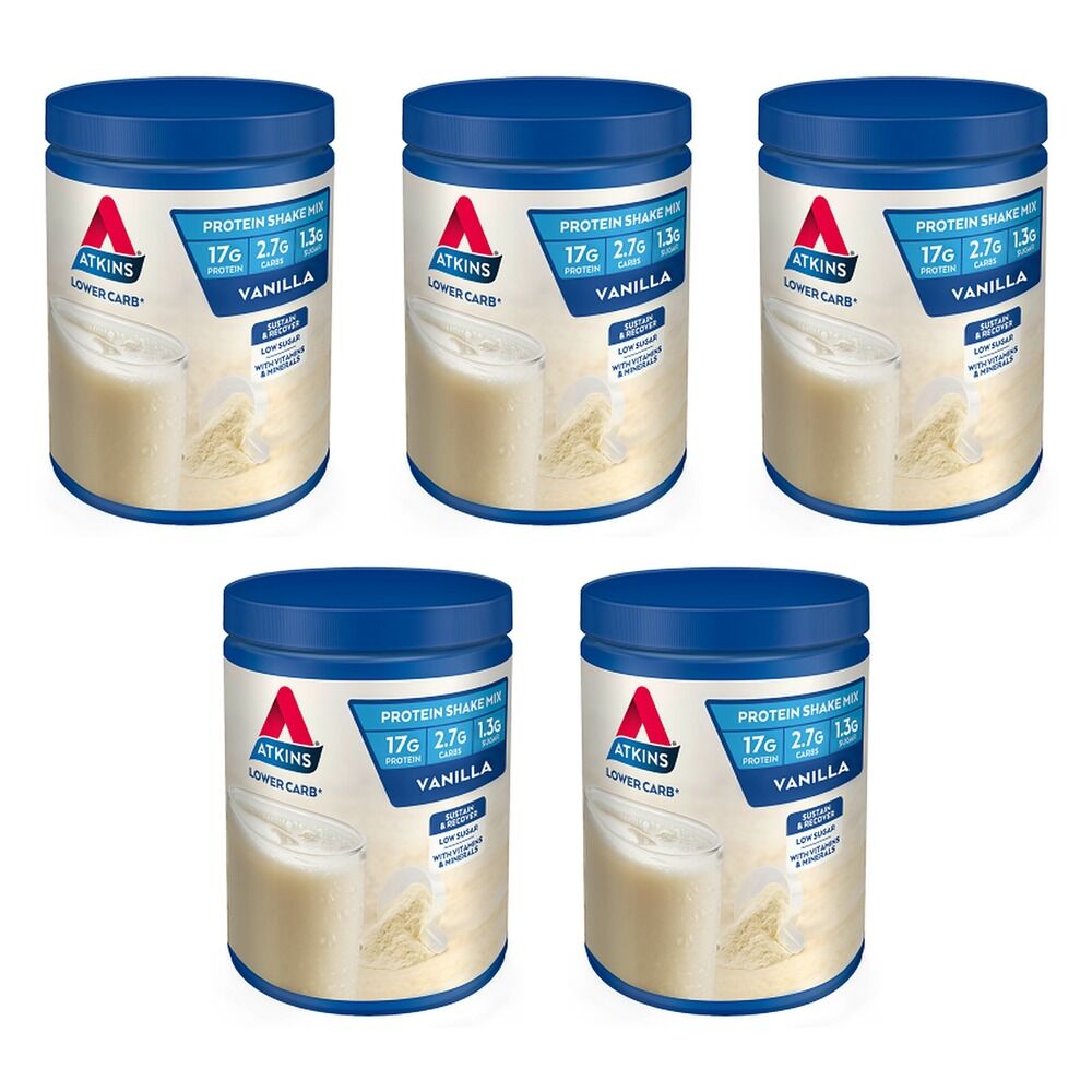 Atkins Low Carb Shake Mix Vanilla 310g x 2 Bundle of 5