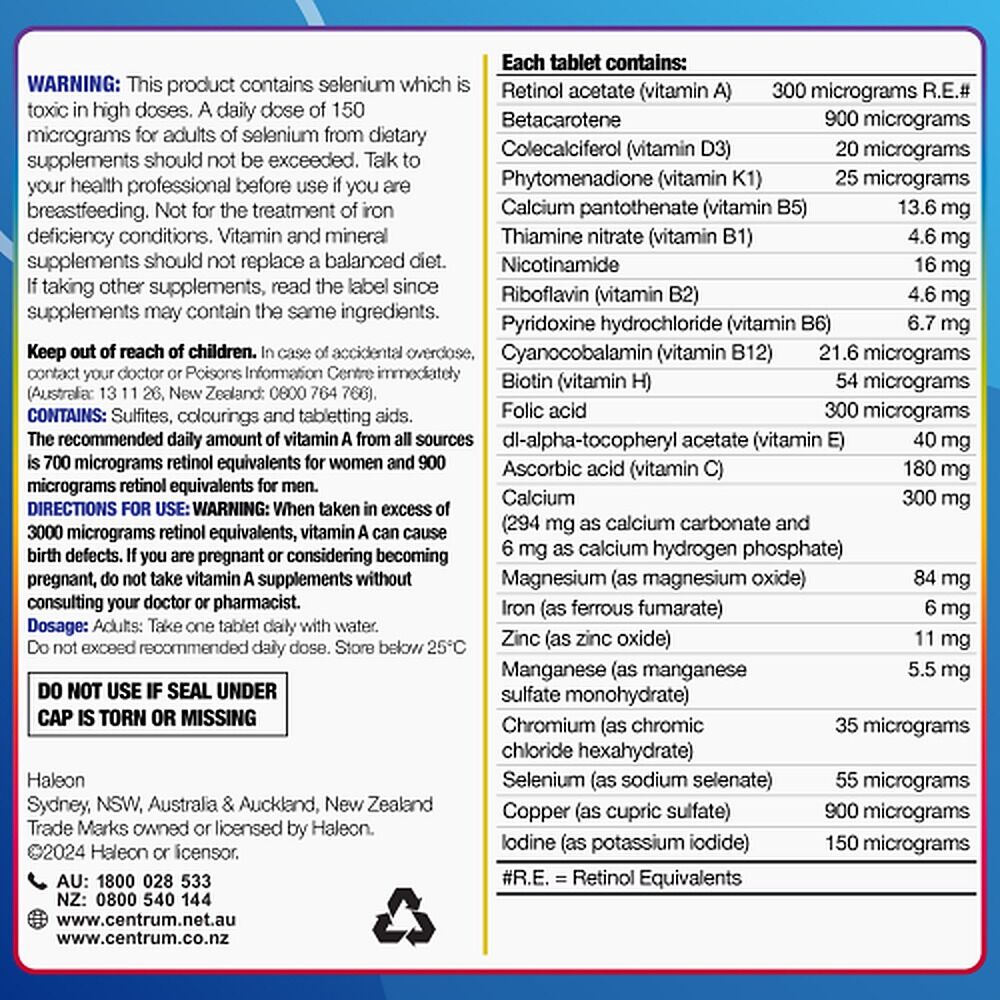 Centrum for Men 60 Tablets