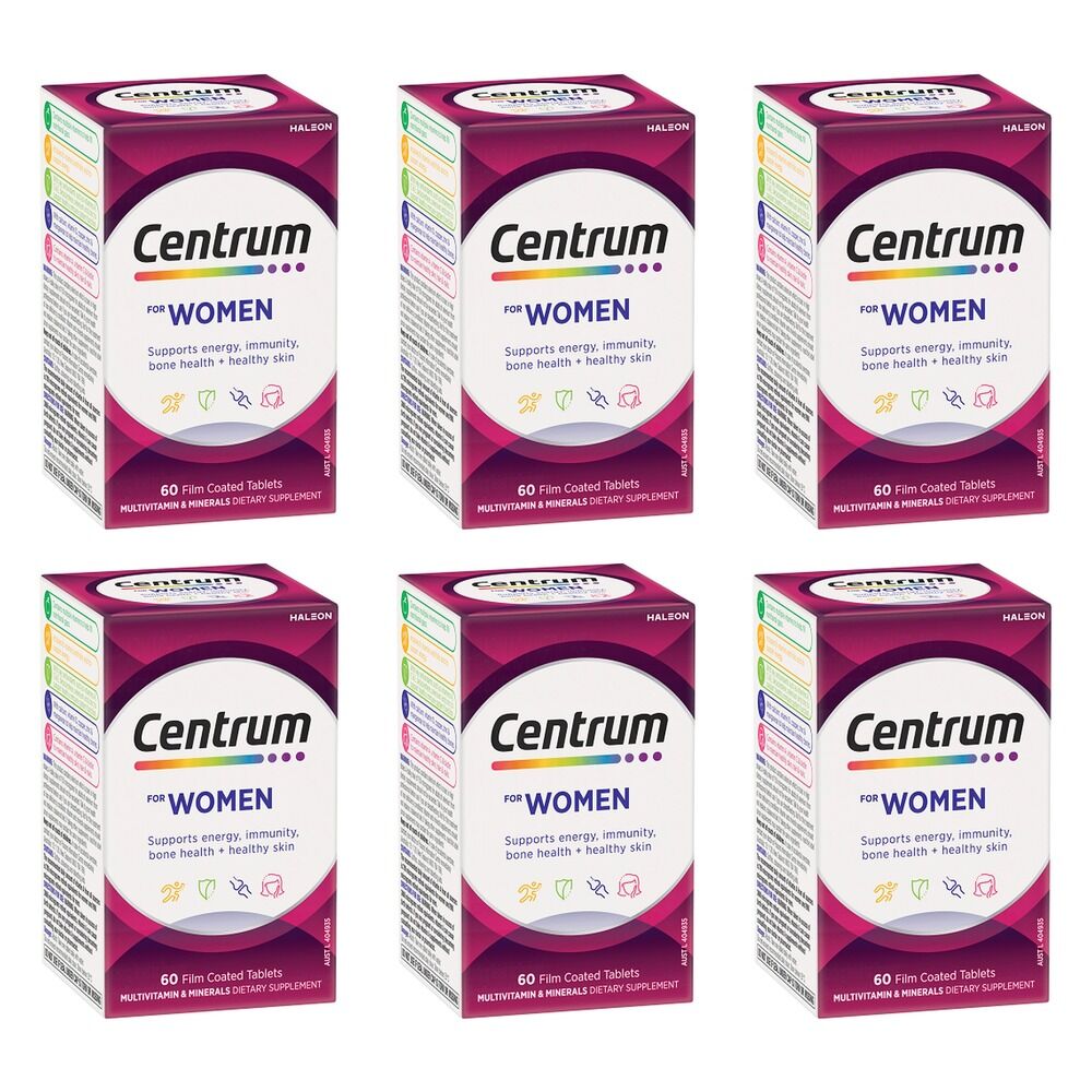 Centrum for Women Multivitamin 60 Tablets Pack of 6