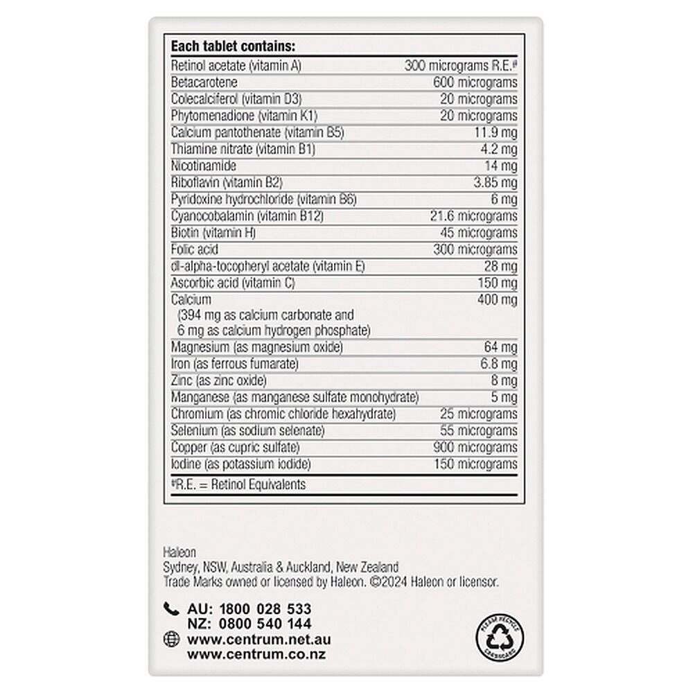 Centrum for Women Multivitamin 60 Tablets