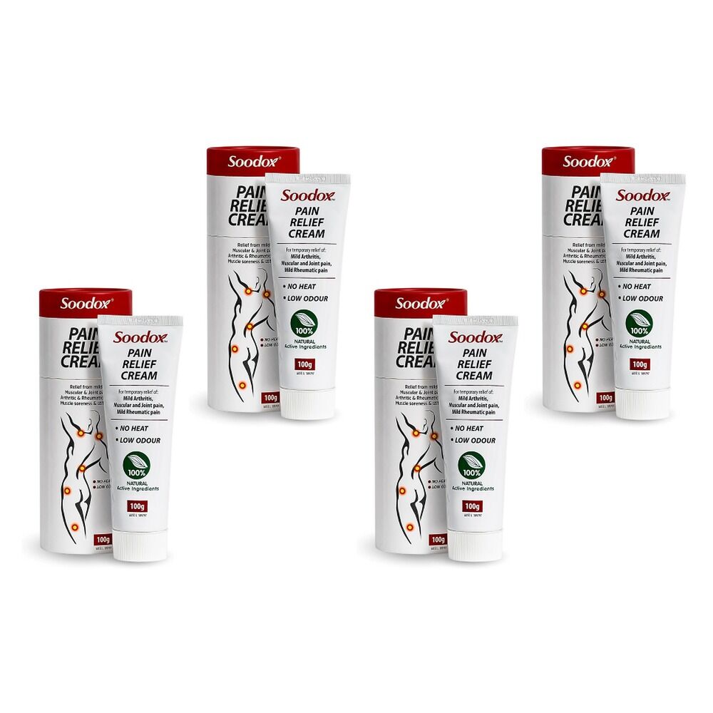 Soodox Pain Relief Cream 100g Pack of 4