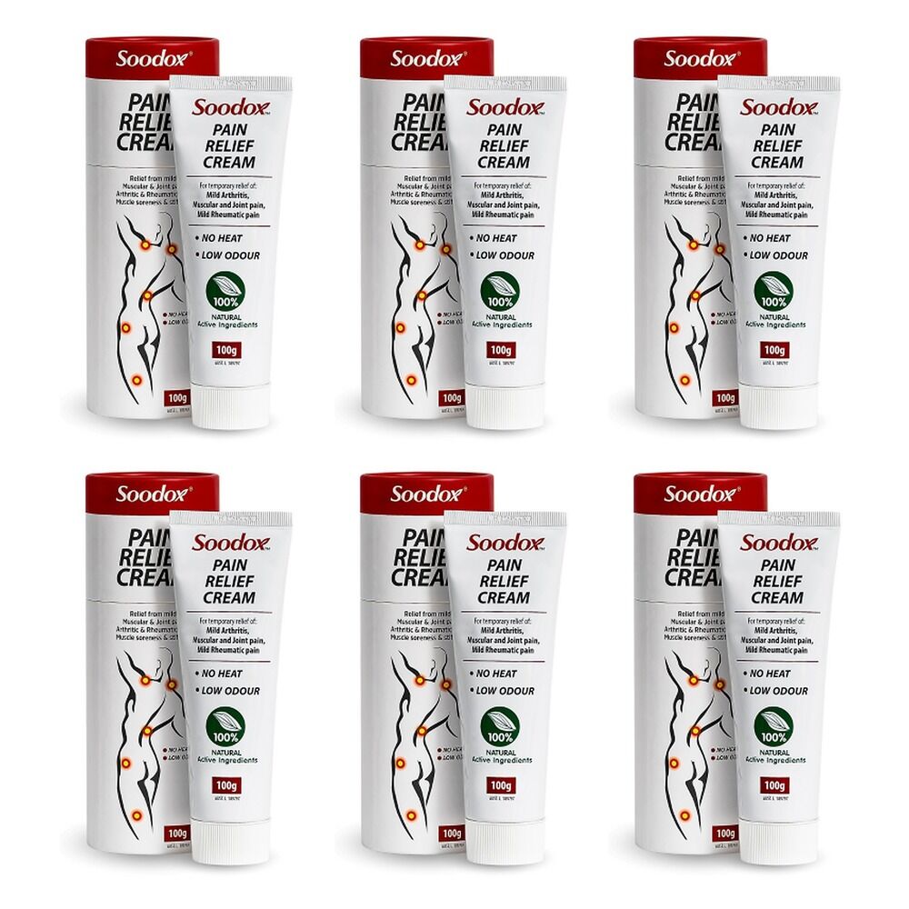 Soodox Pain Relief Cream 100g Pack of 6