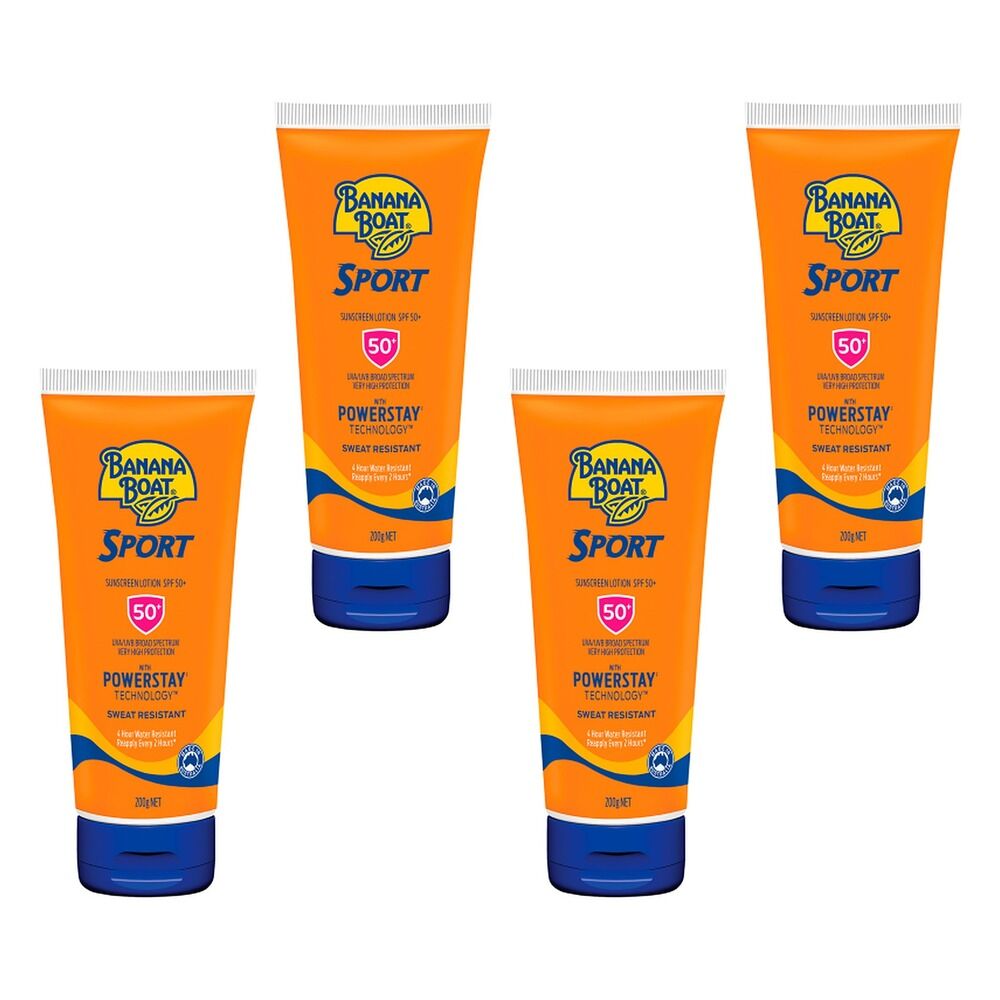 Banana Boat Sport Sunscreen SPF50+ 200g Pack of 4