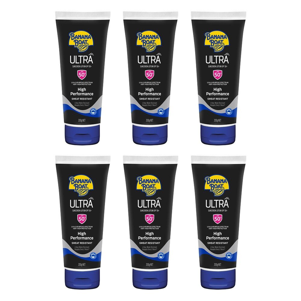 Banana Boat Ultra Sunscreen Lotion SPF50+ 200g Pack of 6