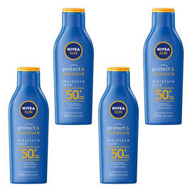 NIVEA SUN Protect & Moisture Moisturising Sunscreen Lotion SPF50+ Pack of 4