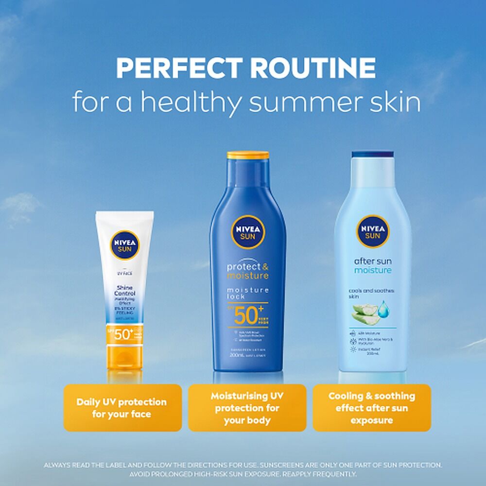 NIVEA SUN Protect & Moisture Moisturising Sunscreen Lotion SPF50+ 200mL