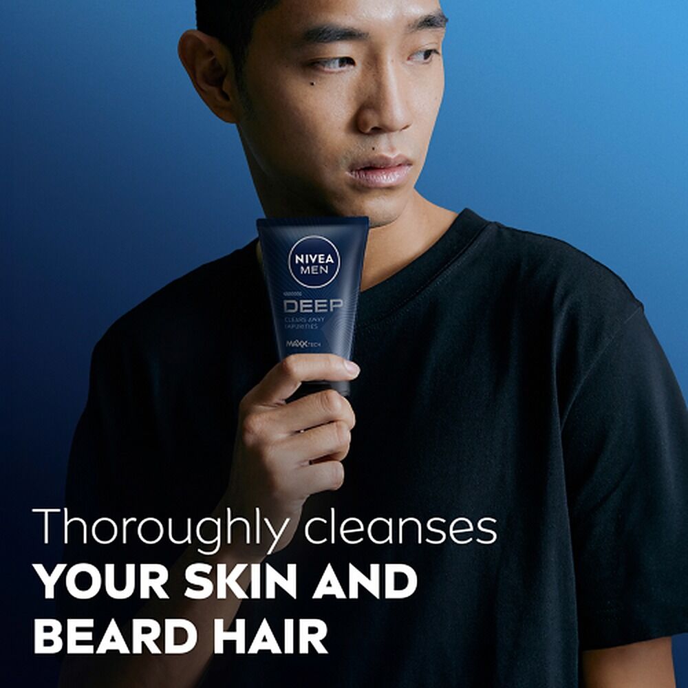 Nivea Men Deep Face & Beard Wash 100mL