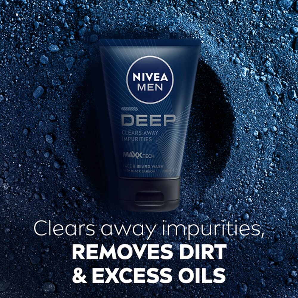 Nivea Men Deep Face & Beard Wash 100mL