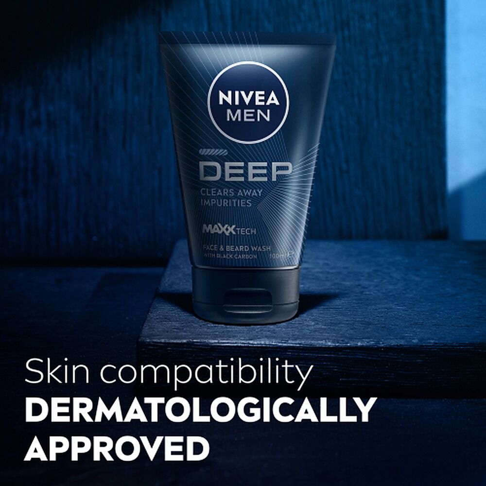 Nivea Men Deep Face & Beard Wash 100mL