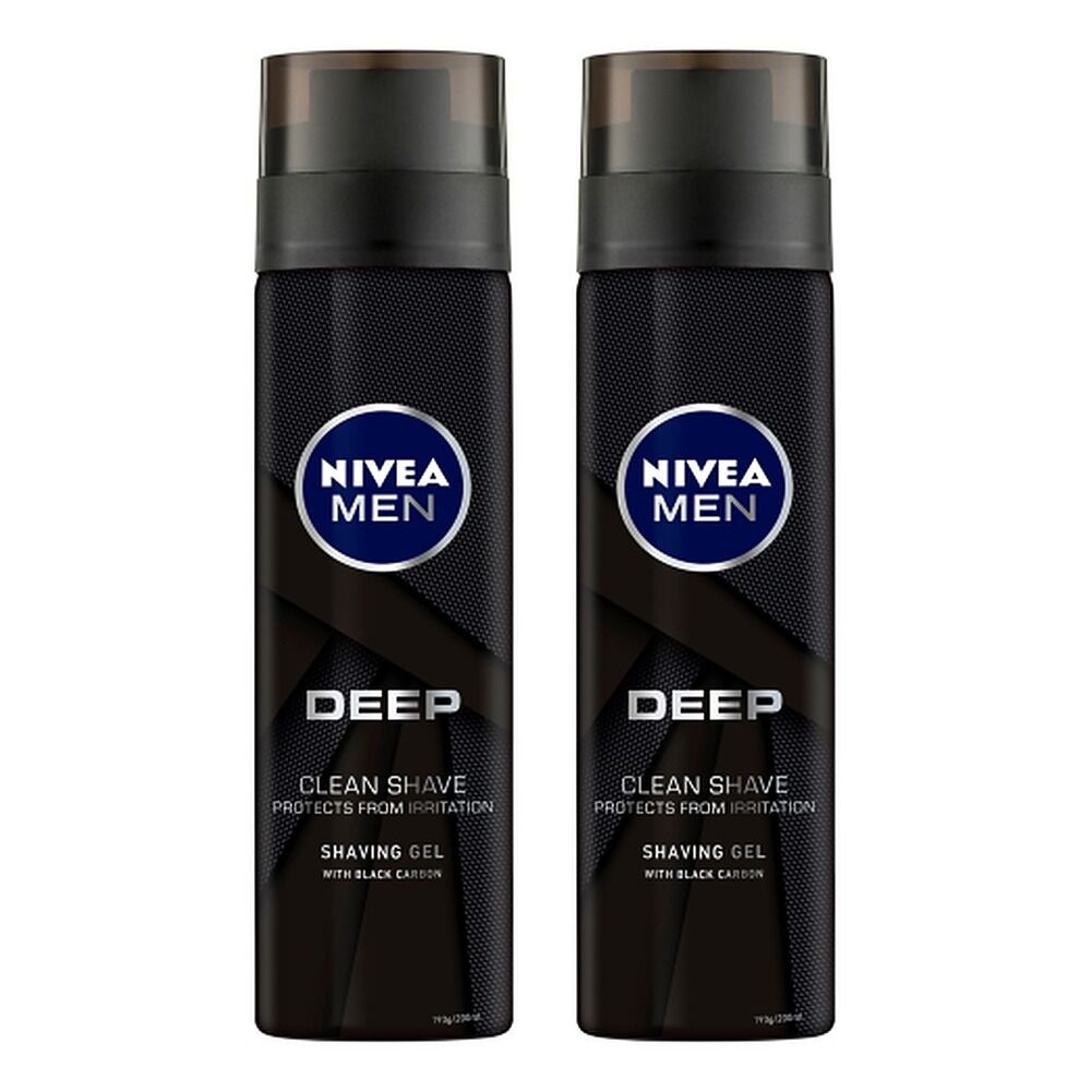 NIVEA Men Deep Shaving Gel 200mL Pack of 2