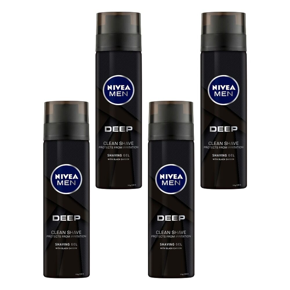NIVEA Men Deep Shaving Gel 200mL Pack of 4
