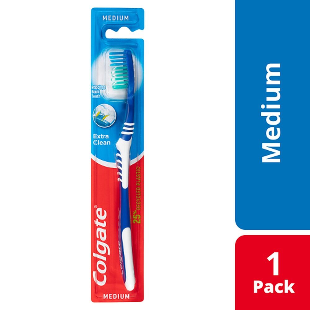 Colgate Extra Clean Manual Toothbrush, Medium Bristles