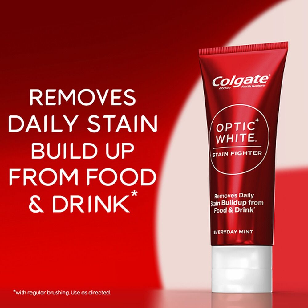 Colgate Optic White Stain Fighter Toothpaste Everyday Mint 140g