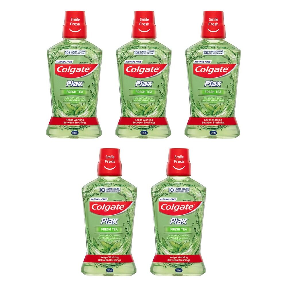 Colgate Plax Mouthwash Fresh Tea 500mL x 4 Bundle of 5