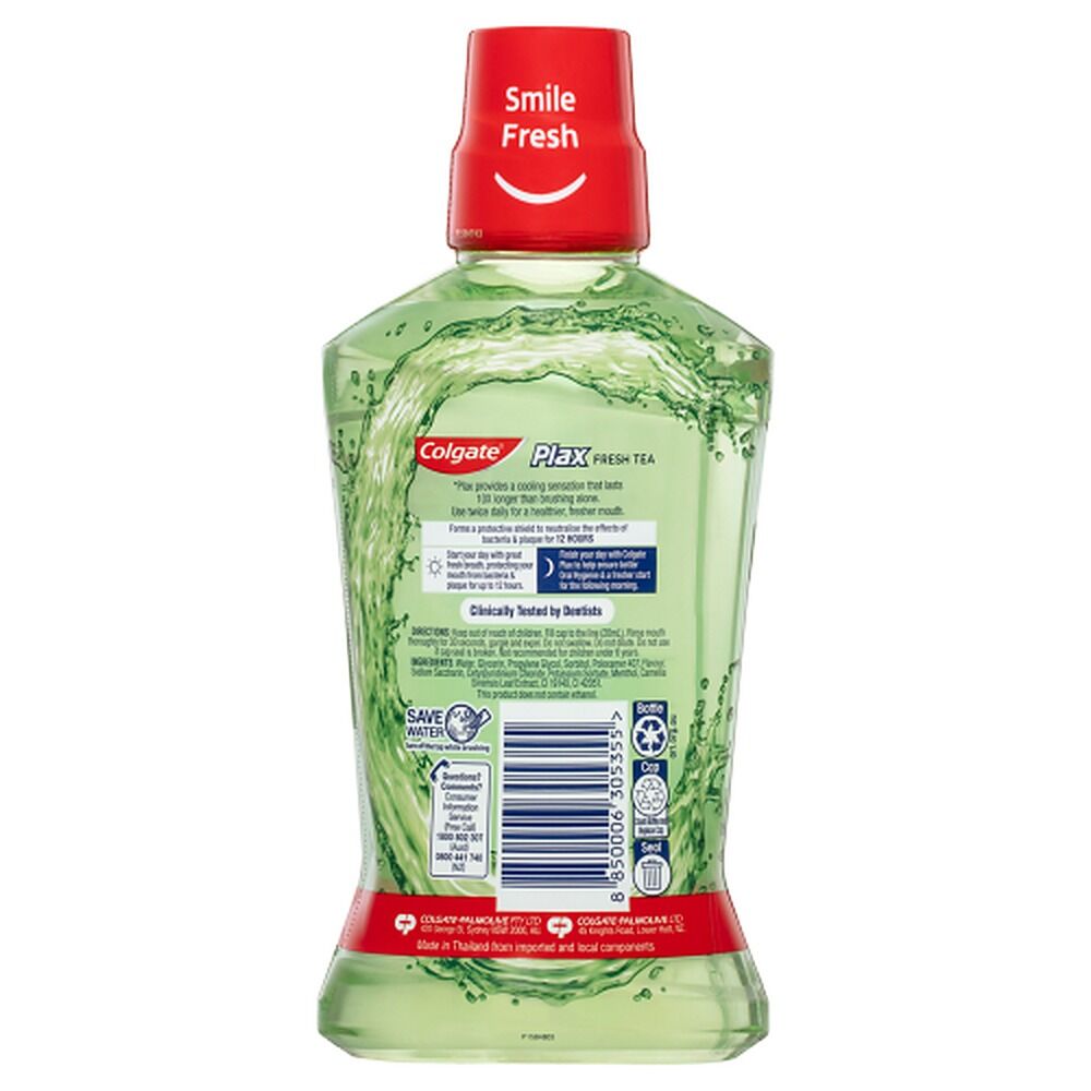 Colgate Plax Mouthwash Fresh Tea 500mL x 4
