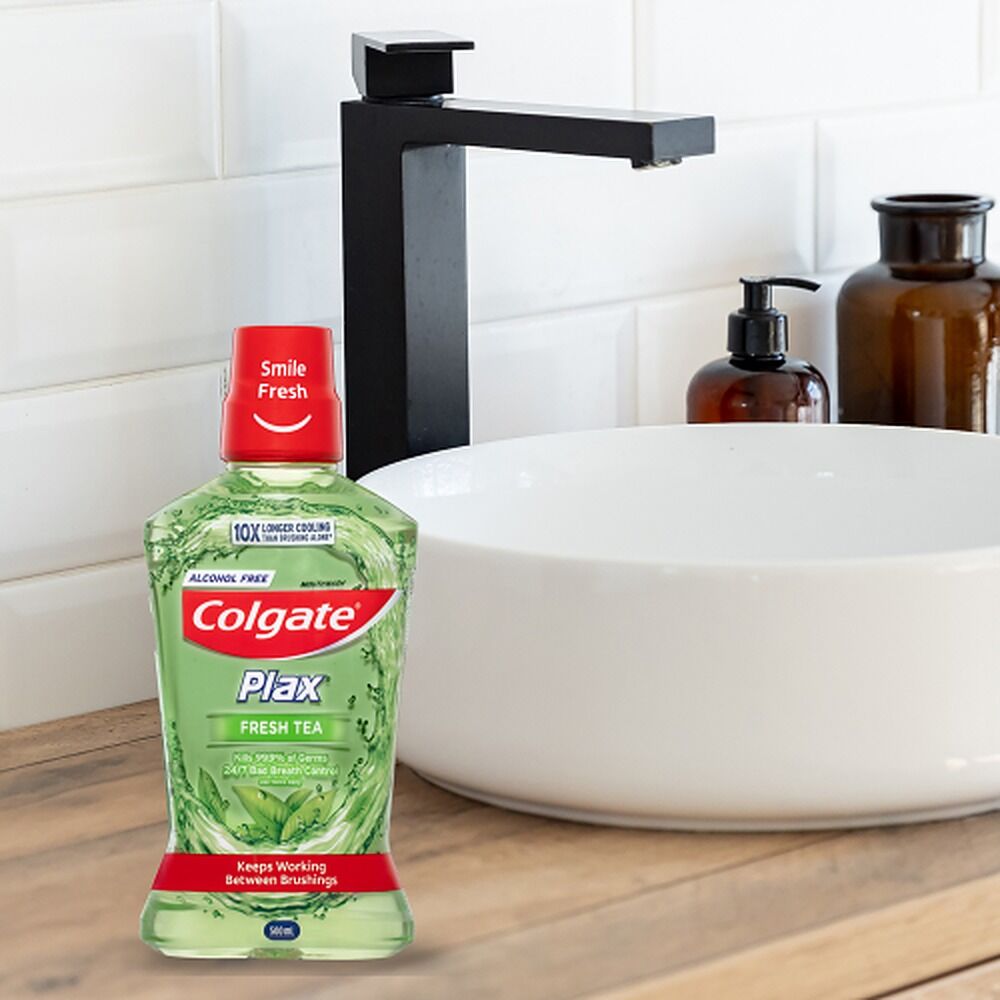 Colgate Plax Mouthwash Fresh Tea 500mL x 4