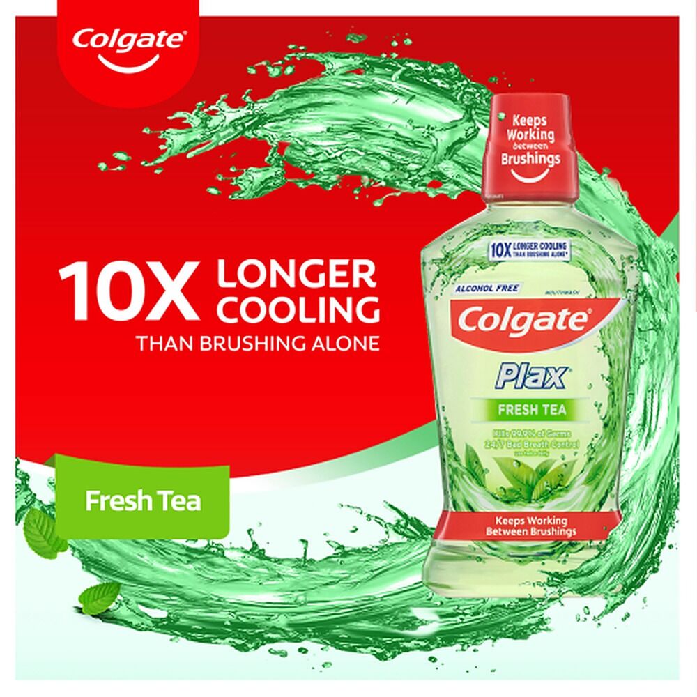Colgate Plax Mouthwash Fresh Tea 500mL x 4
