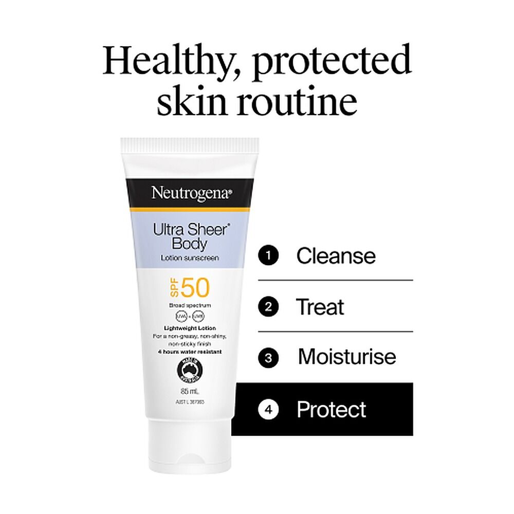 Neutrogena Ultra Sheer Body Lotion Sunscreen SPF50 85mL