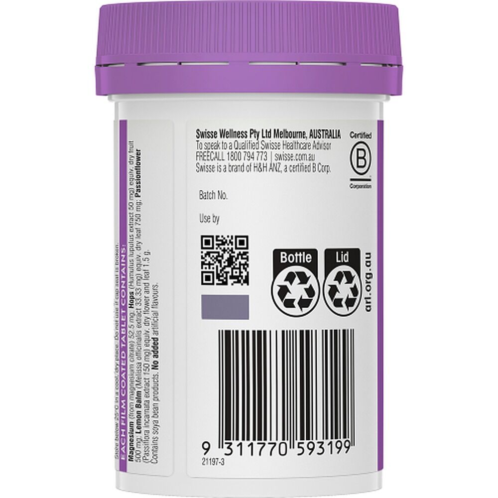 Swisse Ultiboost Relax & Sleep Valerian Free 60 Tablets