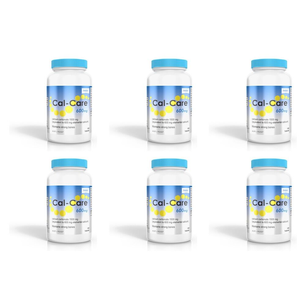 Trust Cal-Care Calcium Supplement 600mg 120 Tablets Pack of 6