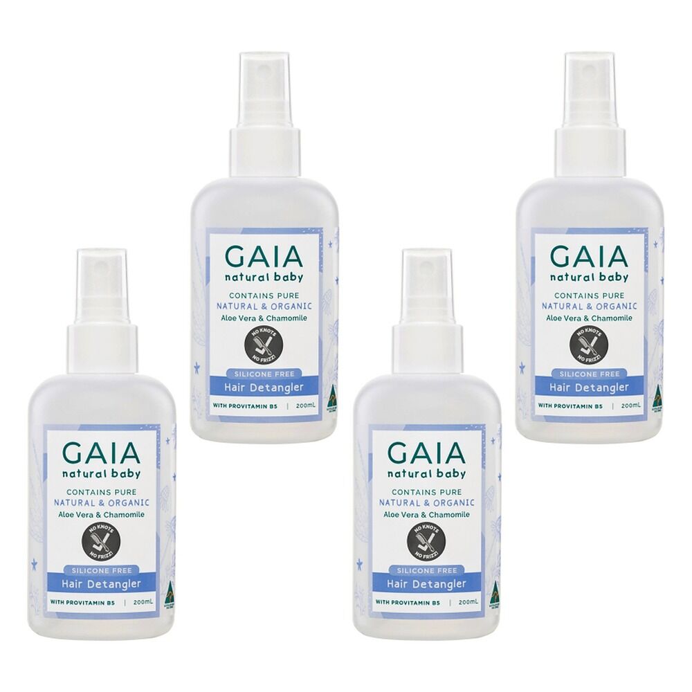 GAIA Natural Baby Conditioner Detangler 200mL Pack of 4