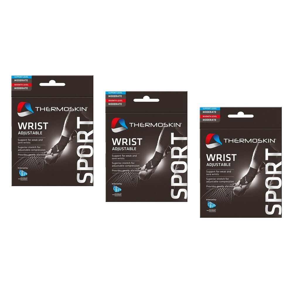 Thermoskin Sport Wrist Adjustable Support Pack of 3