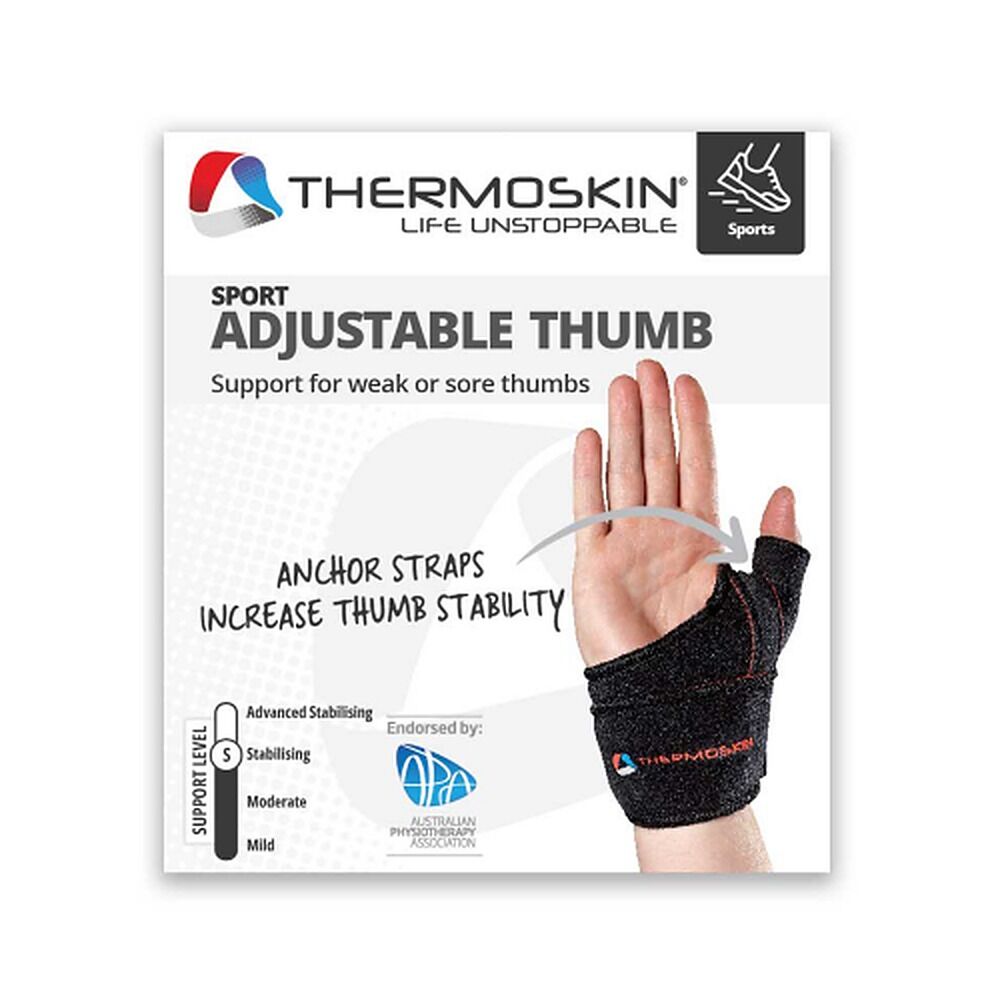 Thermoskin Sport Adjustable Thumb Wrap Left L/XL Black