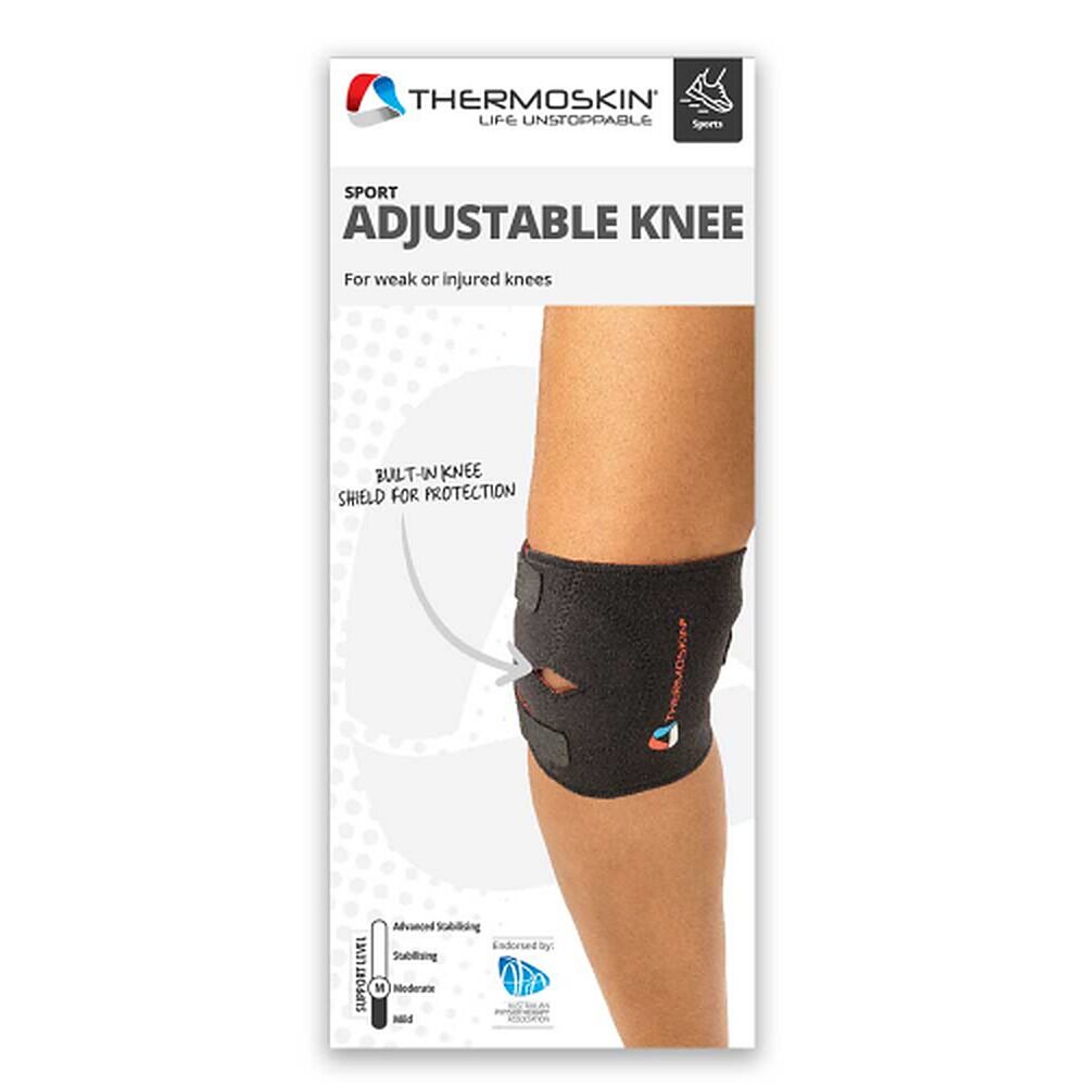 Thermoskin Sport Adjustable Knee Wrap S/M Black