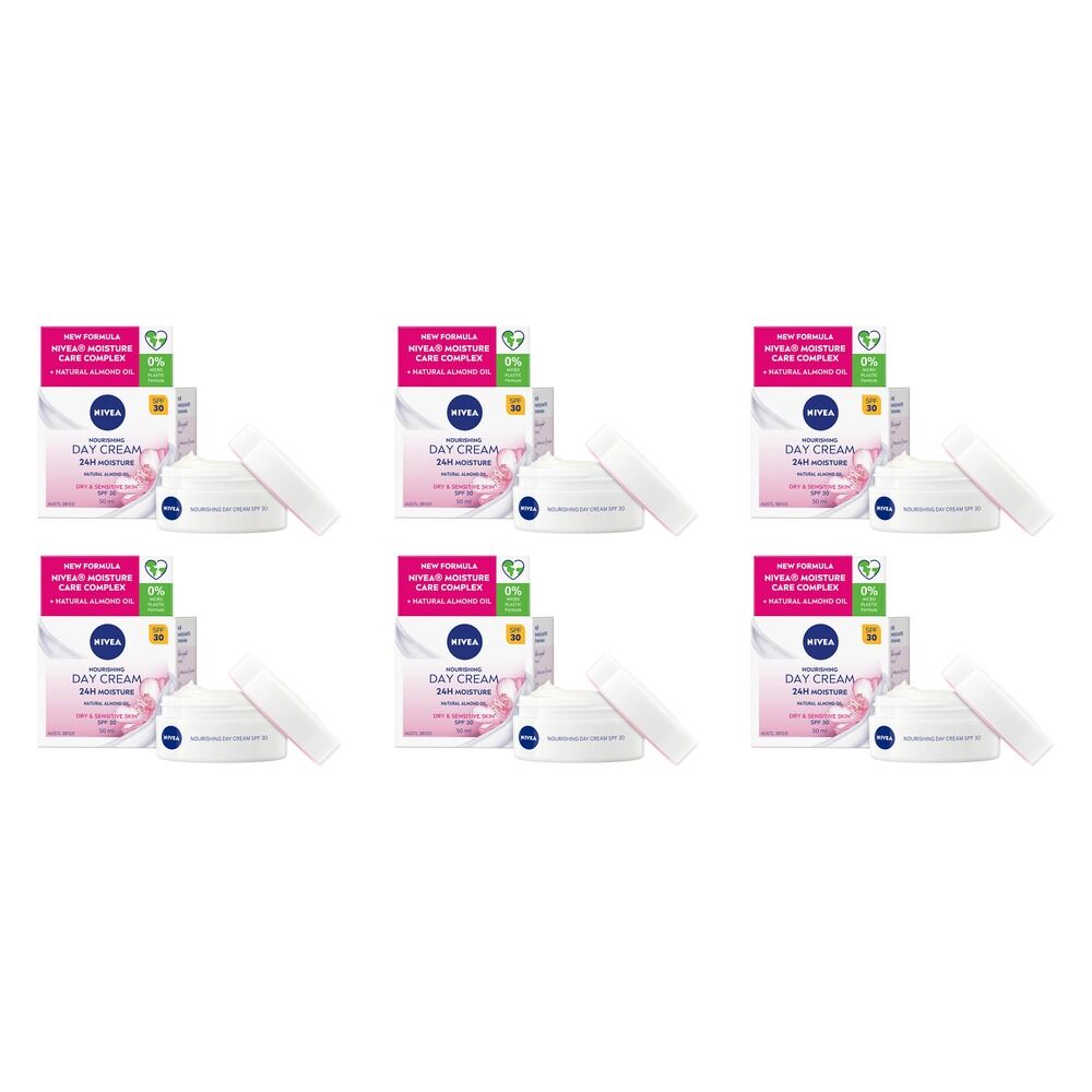 NIVEA Nourishing Day Cream SPF30 50mL Pack of 6