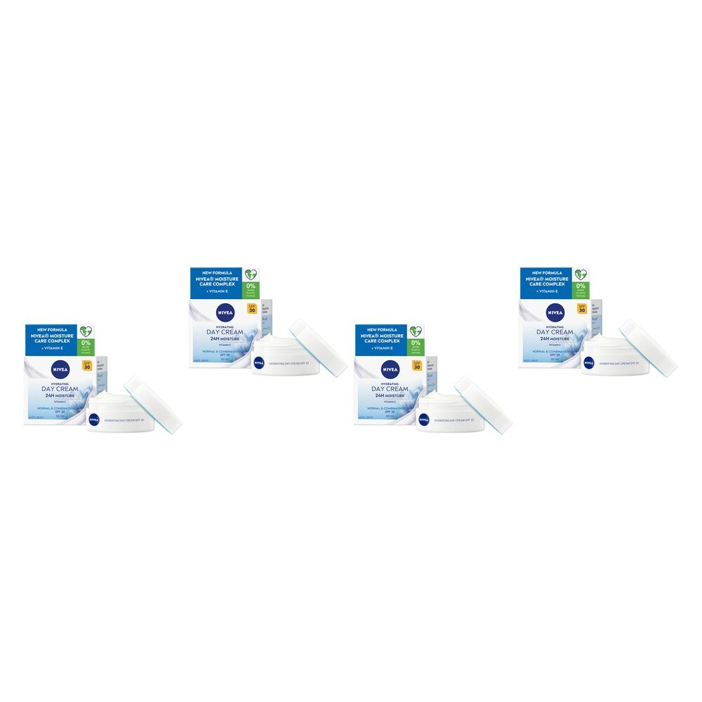 NIVEA Hydrating Day Cream SPF30 50mL Pack of 4