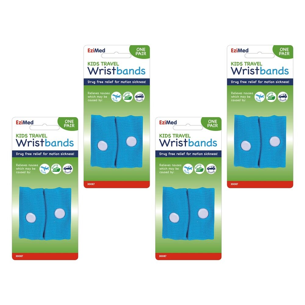 EZI MED Kids Travel Wrist Bands Pack of 4