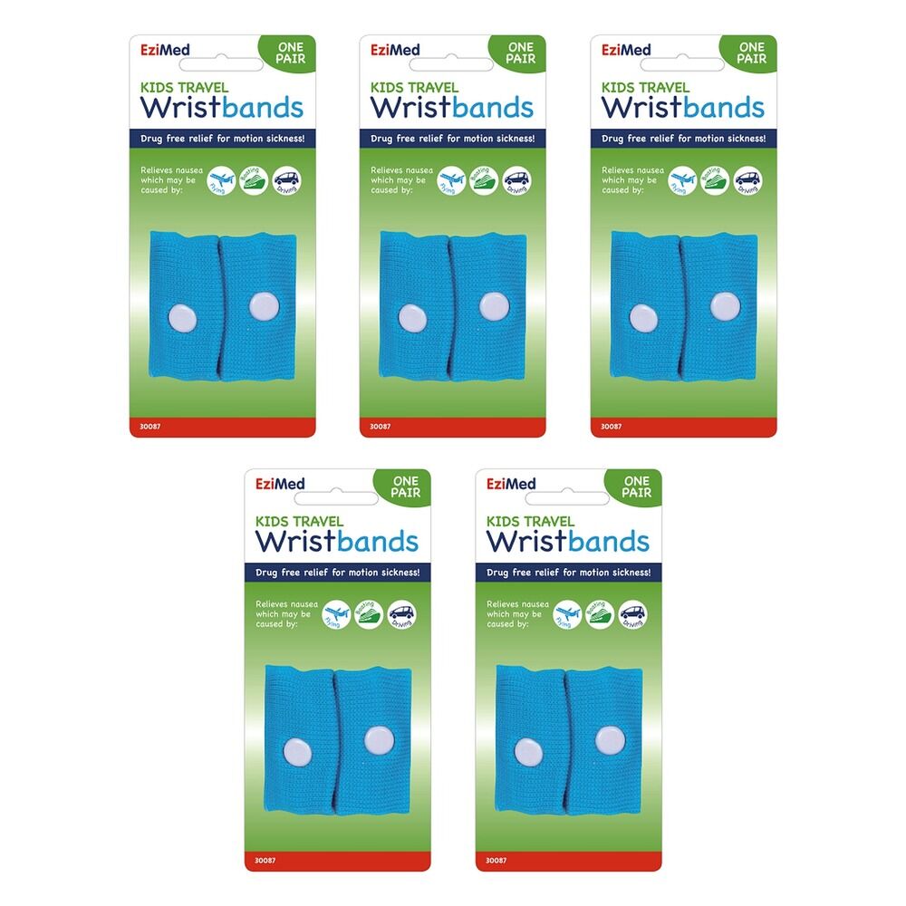 EZI MED Kids Travel Wrist Bands Pack of 5