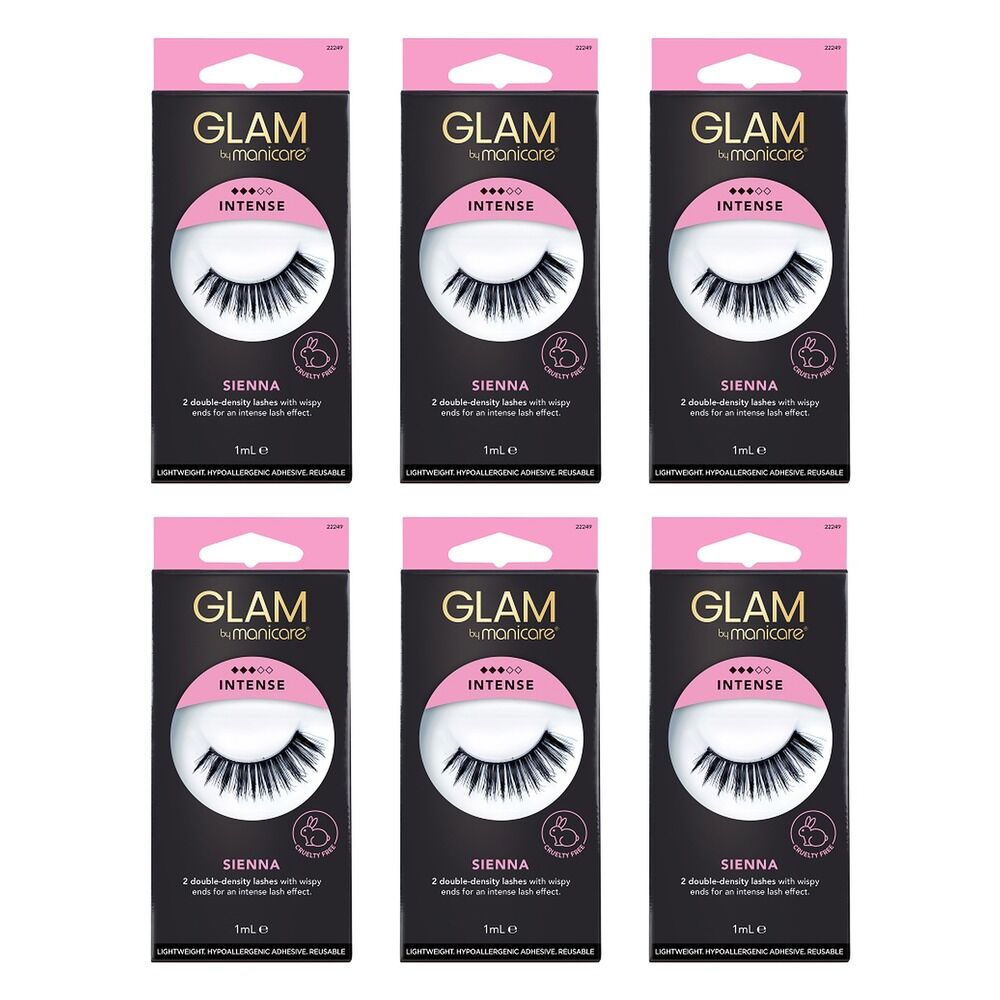 Glam by Manicare Sienna Lashes Pack of 6