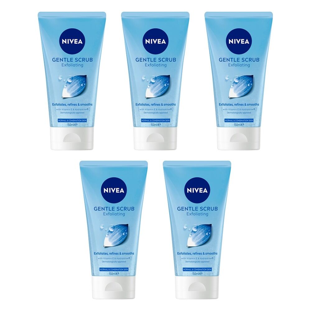 NIVEA Gentle Exfoliating Scrub 150mL Pack of 5