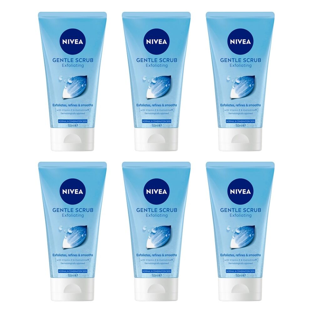 NIVEA Gentle Exfoliating Scrub 150mL Pack of 6