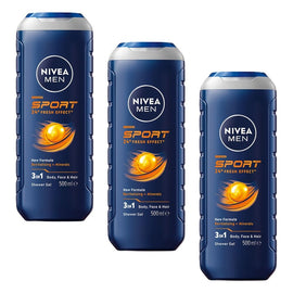 NIVEA Men Sport Shower Gel 500mL Pack of 3