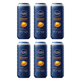NIVEA Men Sport Shower Gel 500mL Pack of 6