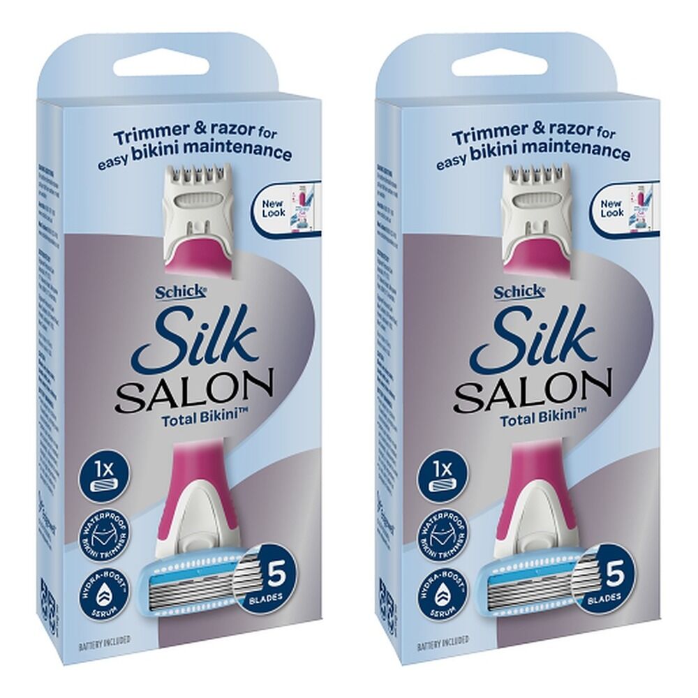 Schick Silk Salon Total Bikini Razor & Trimmer Kit Pack of 2